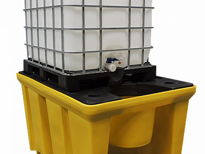 Fornecedor Pallet de contenção para 1000 litros com grade